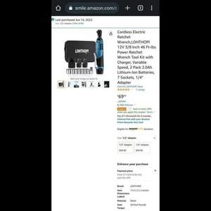 Cordless ratchet wrench set new